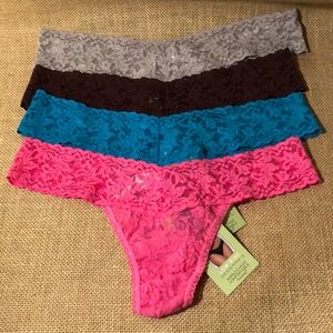 (4) BNWT Hanky Panky Low Rise Thongs